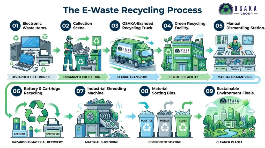 e waste recycling process